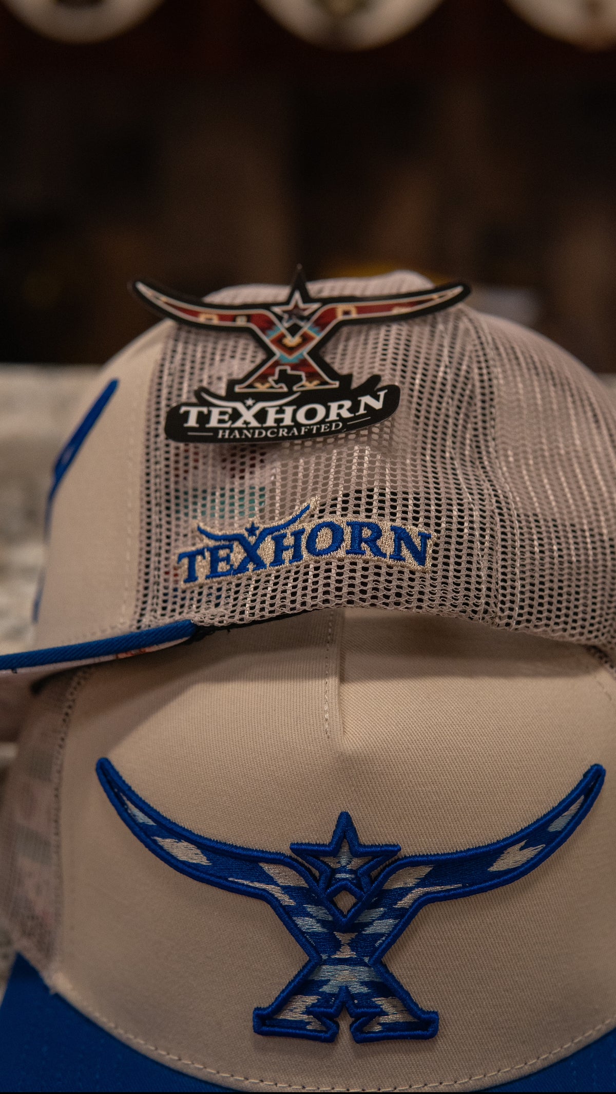 Tex Horn Snapback Cap Blue Brim