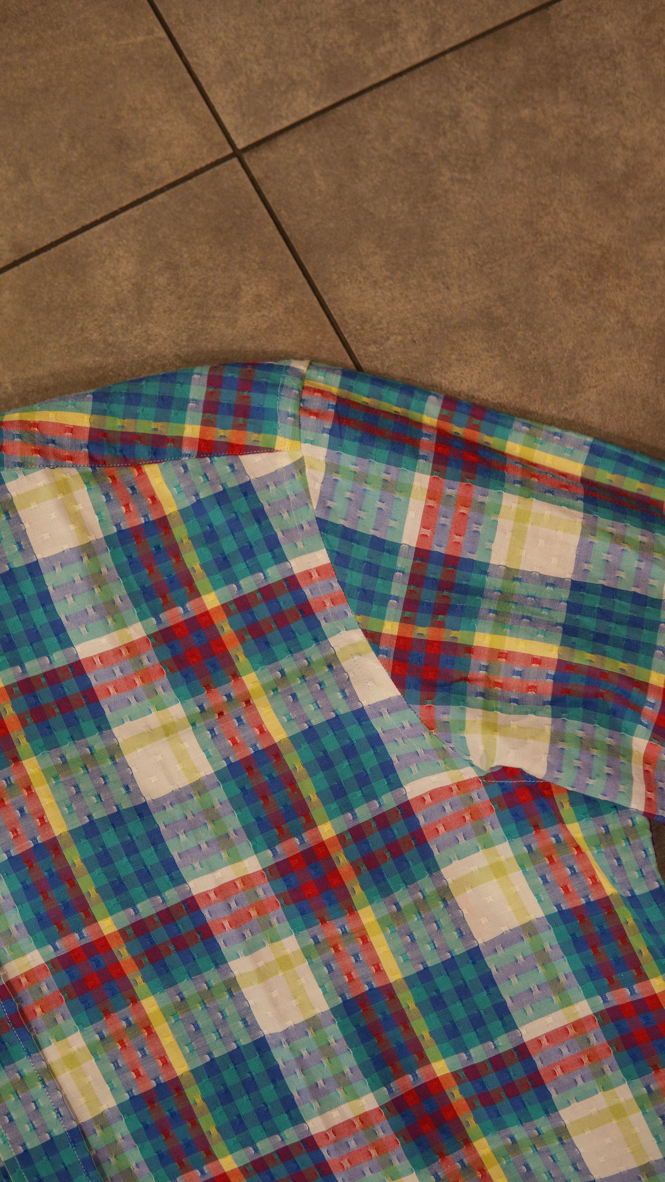 Men’s Printed Long Sleeve Button Up - Cuadra Plaid