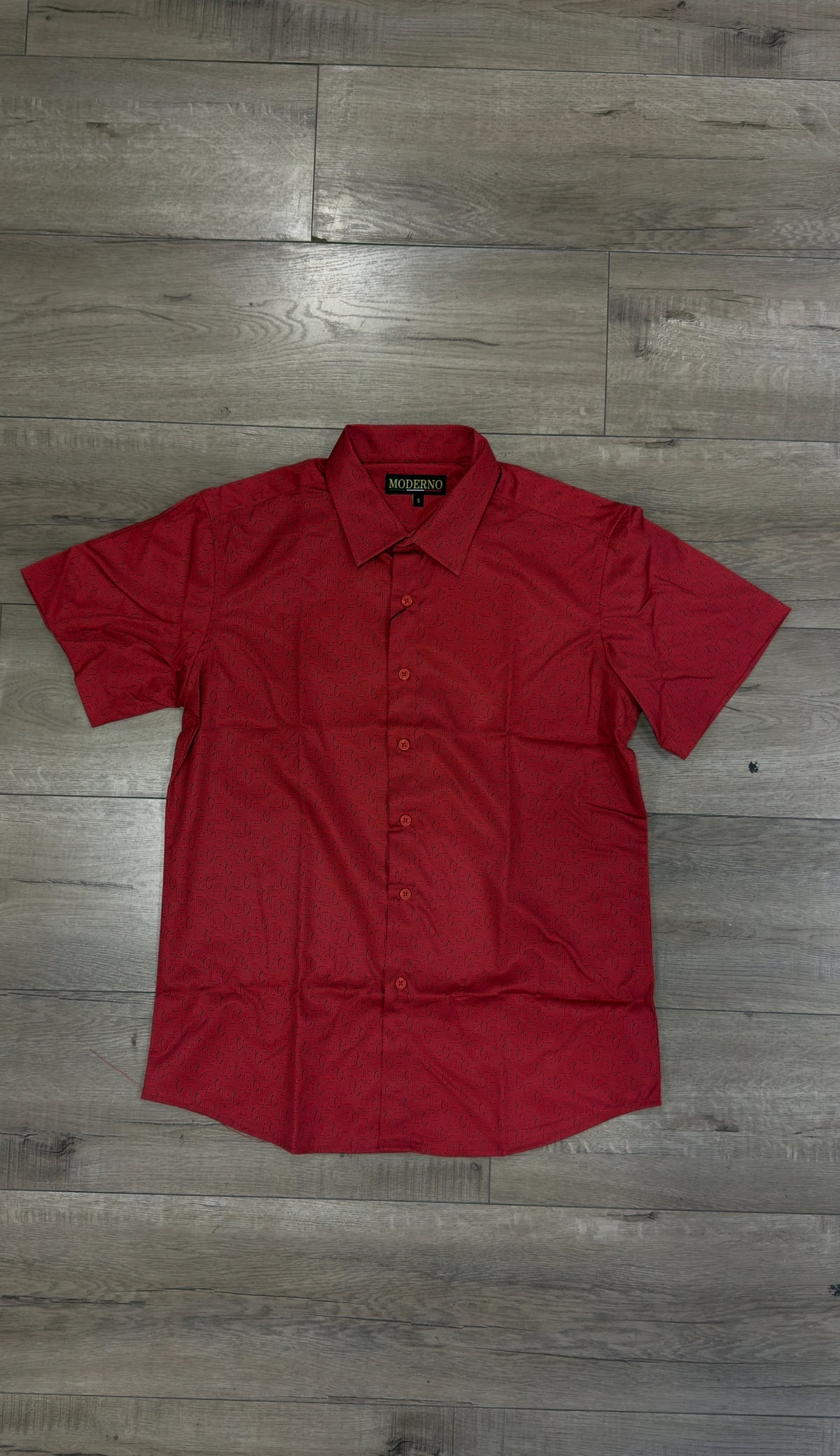 Men’s Moderno Short Sleeve Button Up “Blood Royal”