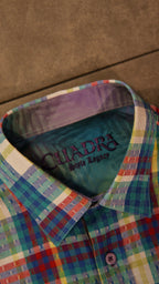 Men’s Printed Long Sleeve Button Up - Cuadra Plaid