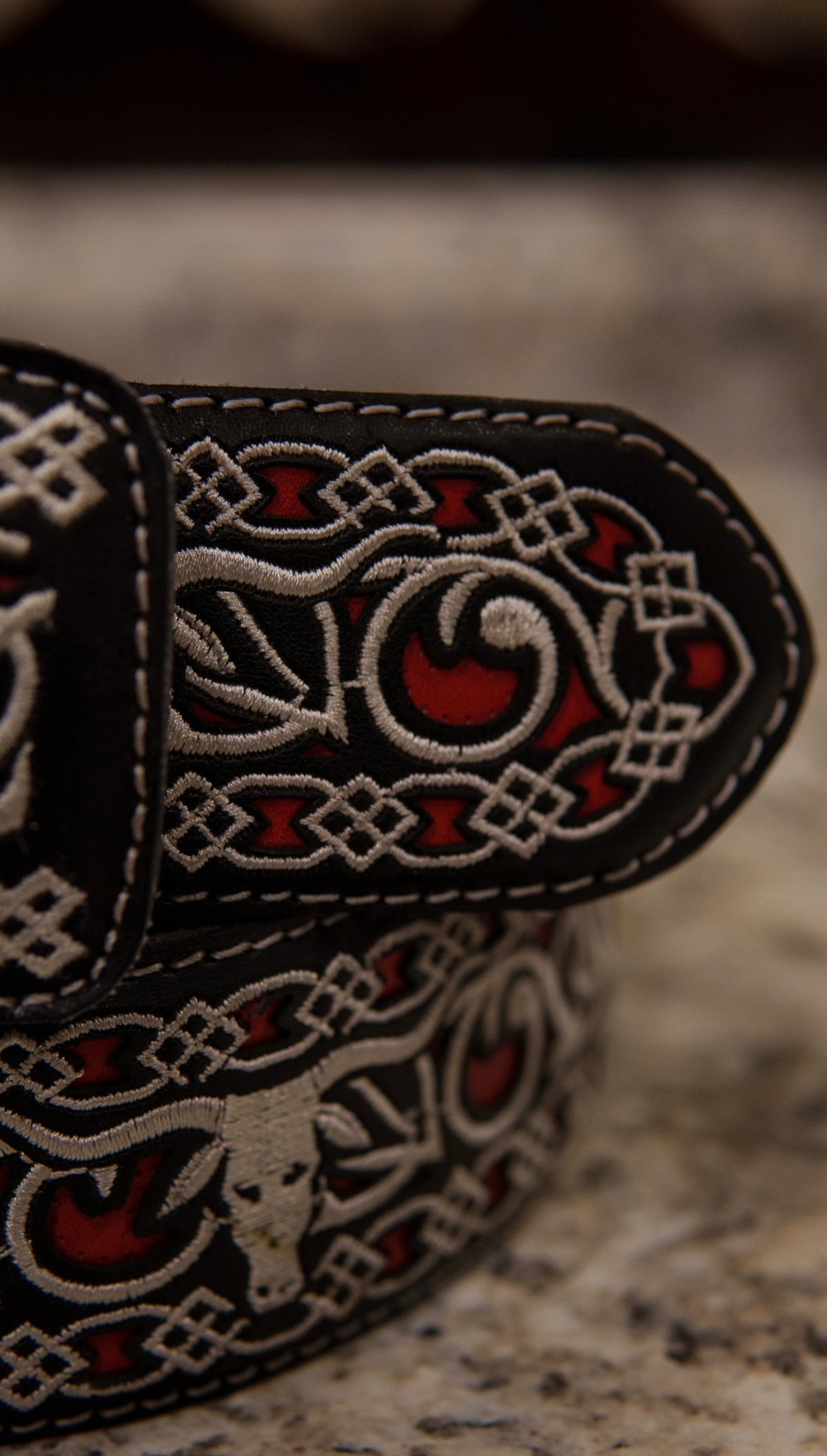 Men’s 2” Belt - Raging Red Stitched Toro