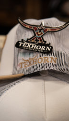 Tex Horn Snapback Cap Beige Bull