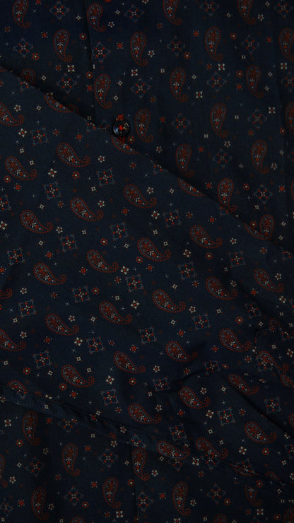 Men’s Printed Long Sleeve Button Up - Gravity Paisley