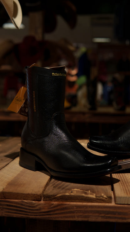 WBF Men’s Monaco “Black” Dubai Toe Boots