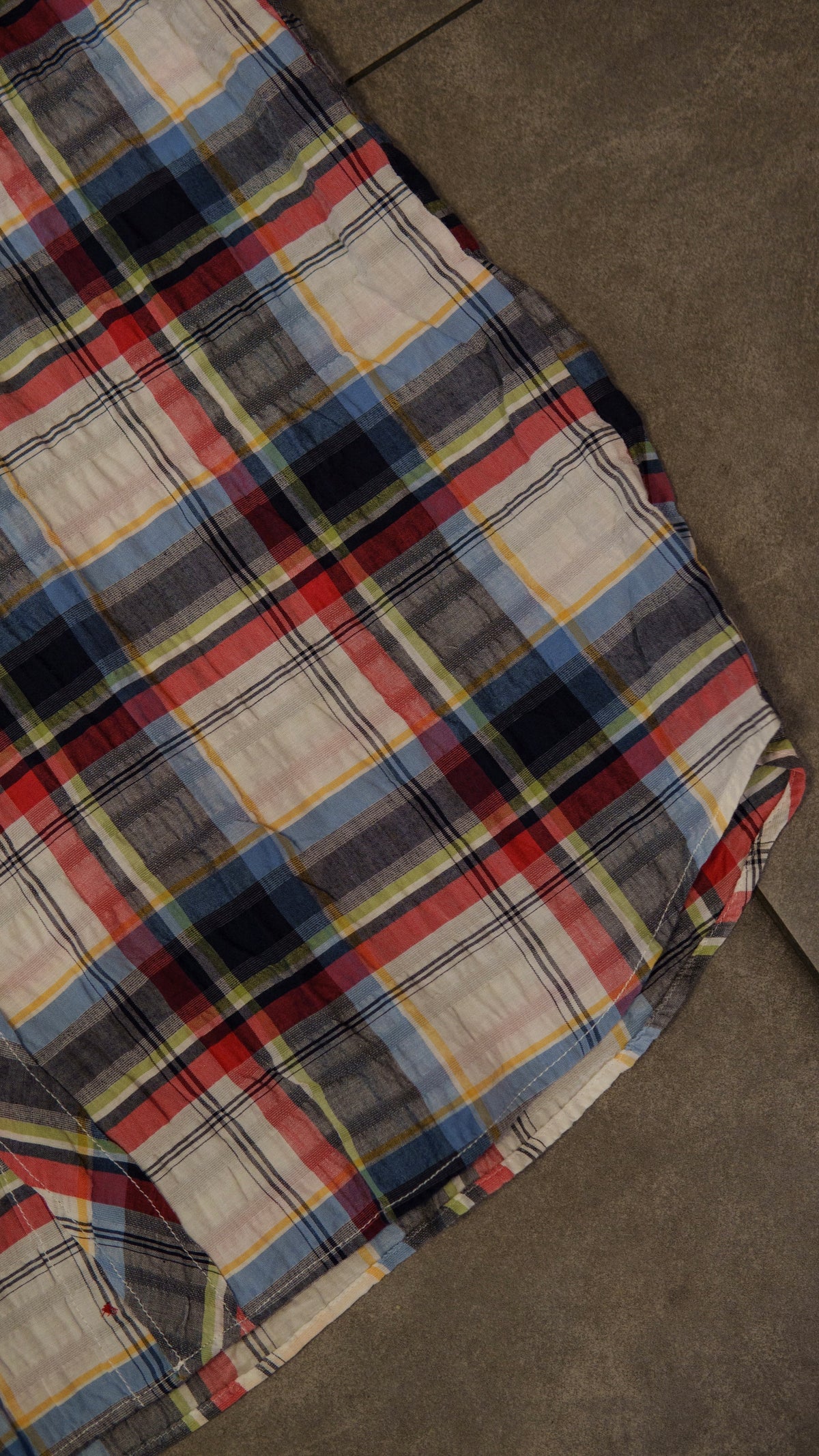 Men’s Printed Long Sleeve Button Up - Cuadra Plaid