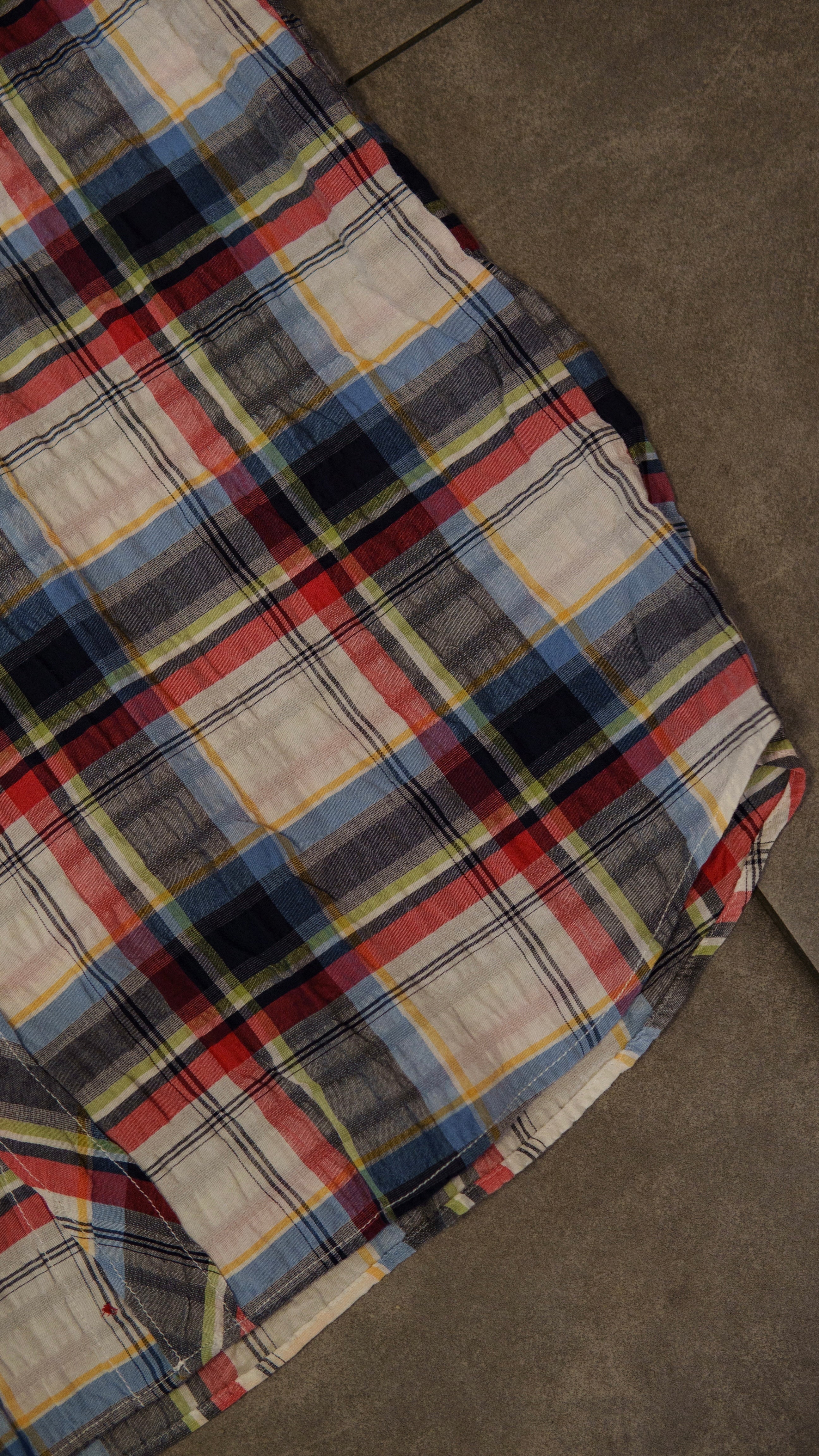 Men’s Printed Long Sleeve Button Up - Cuadra Plaid