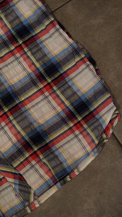 Men’s Printed Long Sleeve Button Up - Cuadra Plaid