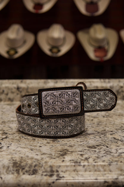 Men’s 2” Belt - Silver Plaque