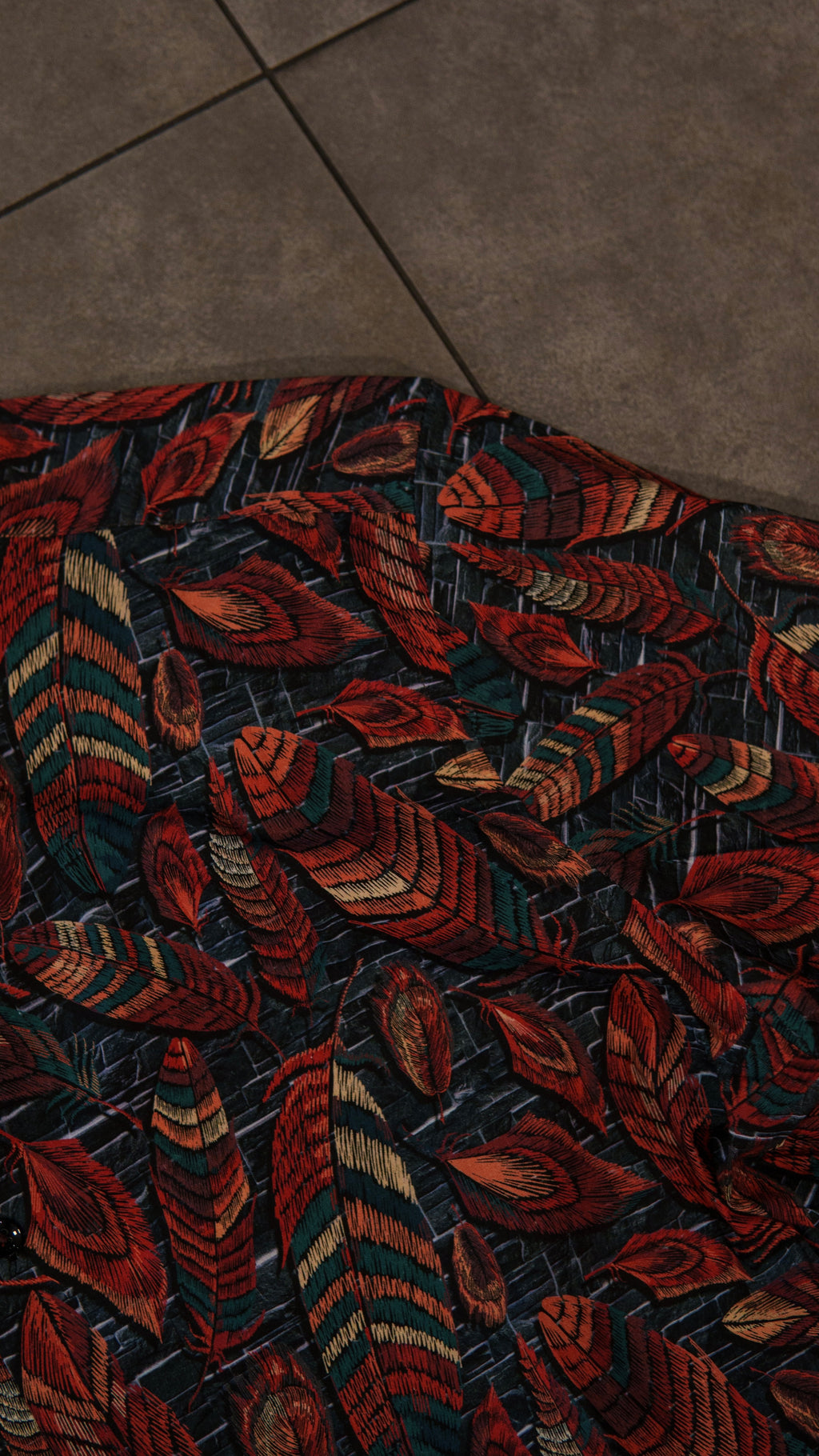 Men’s Printed Long Sleeve Button Up - Tanu-Leaves