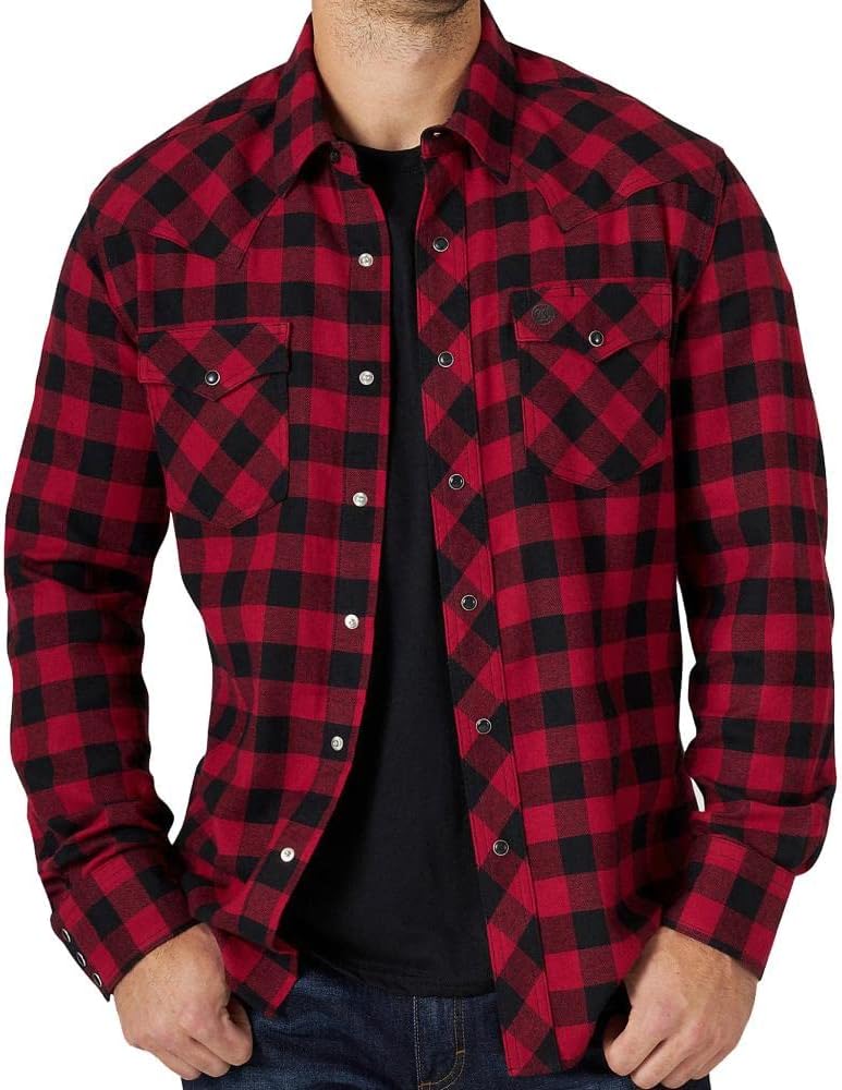 Wrangler Retro Button Up - Red Plaid