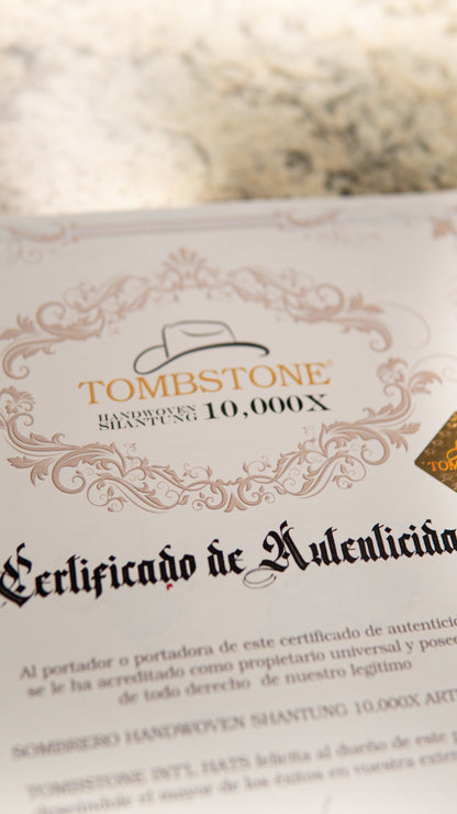 Sombrero Tombstone 10,000X “Choco Avestruz” Edition Sombrero Straw Hat