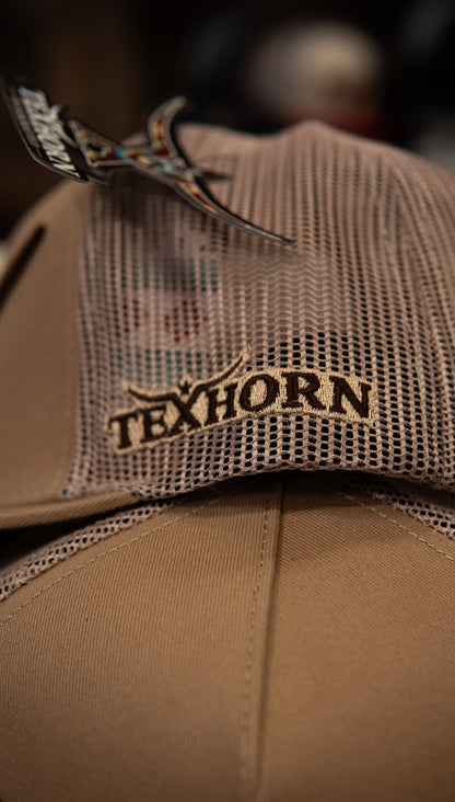 Tex Horn Snapback Cap Camel