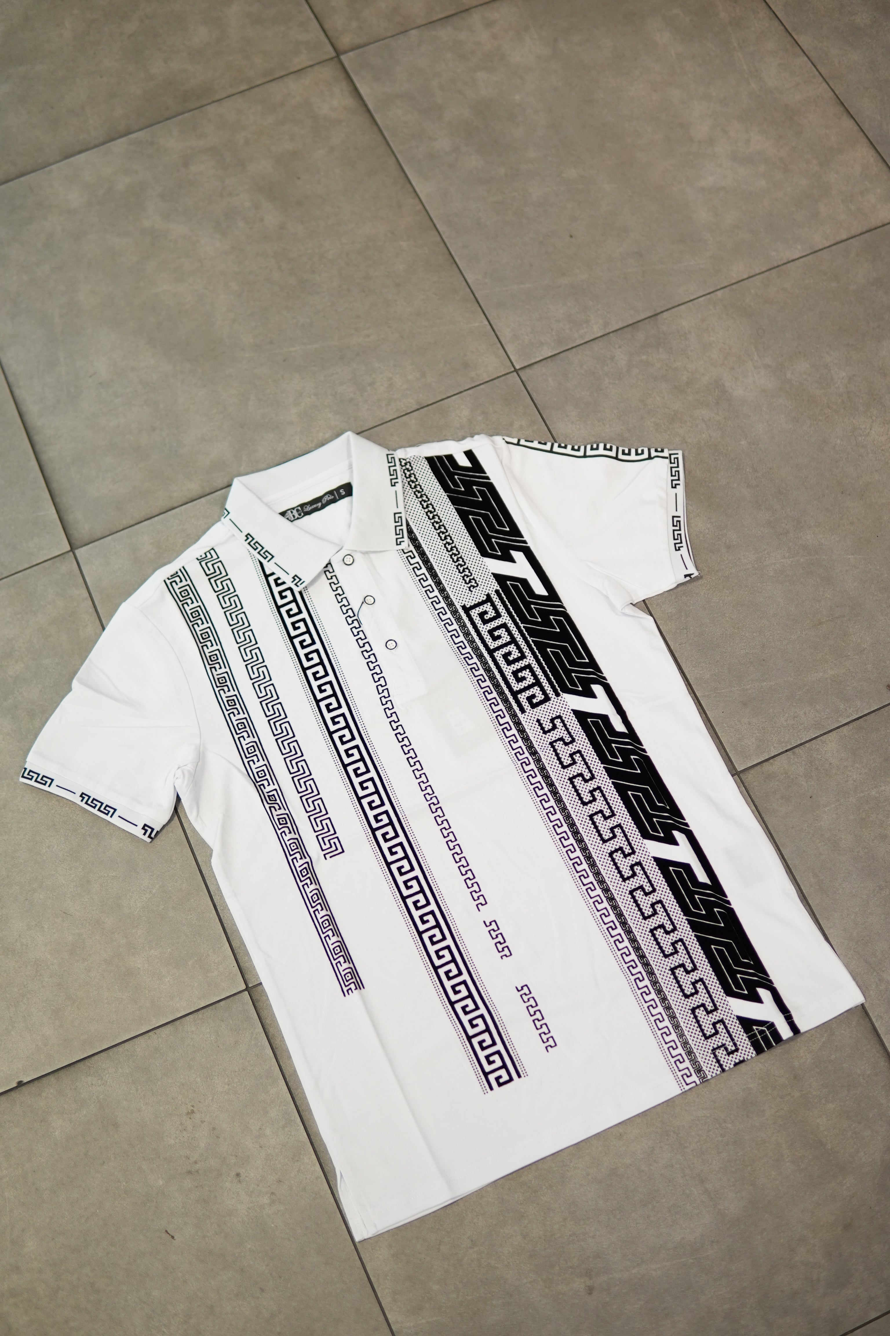 Men’s Polo Button Up - Roman White