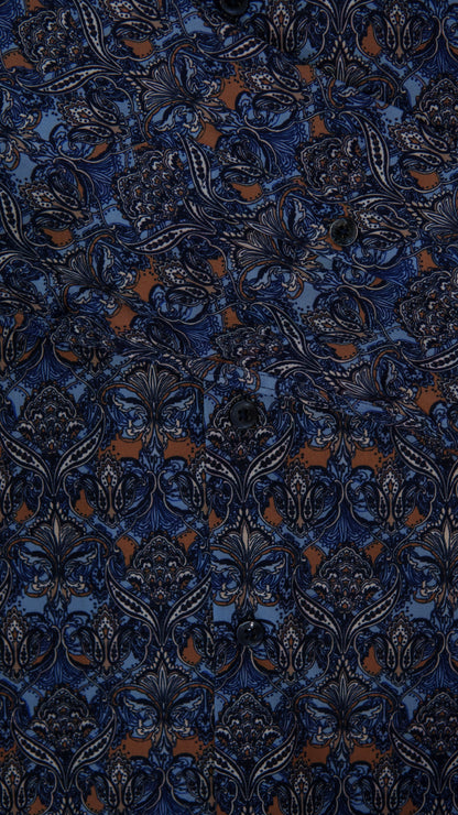 Men’s Printed Long Sleeve Button Up - Spheres Chandelier