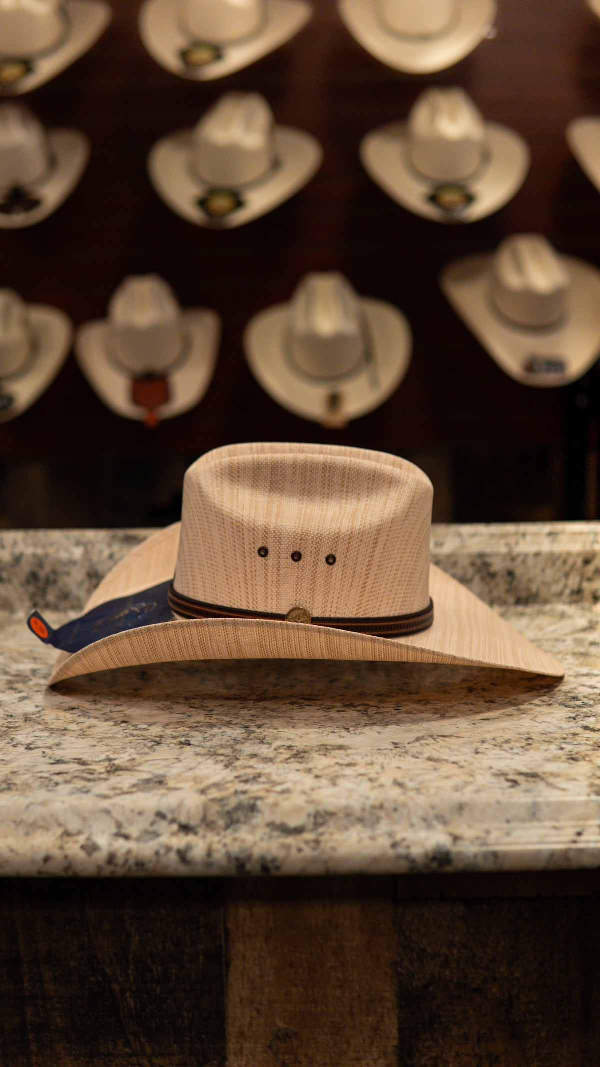Tombstone Sombrero Straw Striped “Roper” Hat