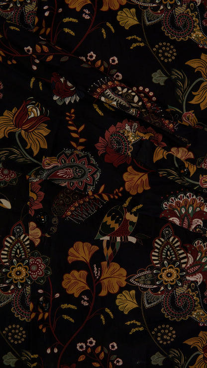 Men’s Printed Long Sleeve Button Up - Birds Maravilla