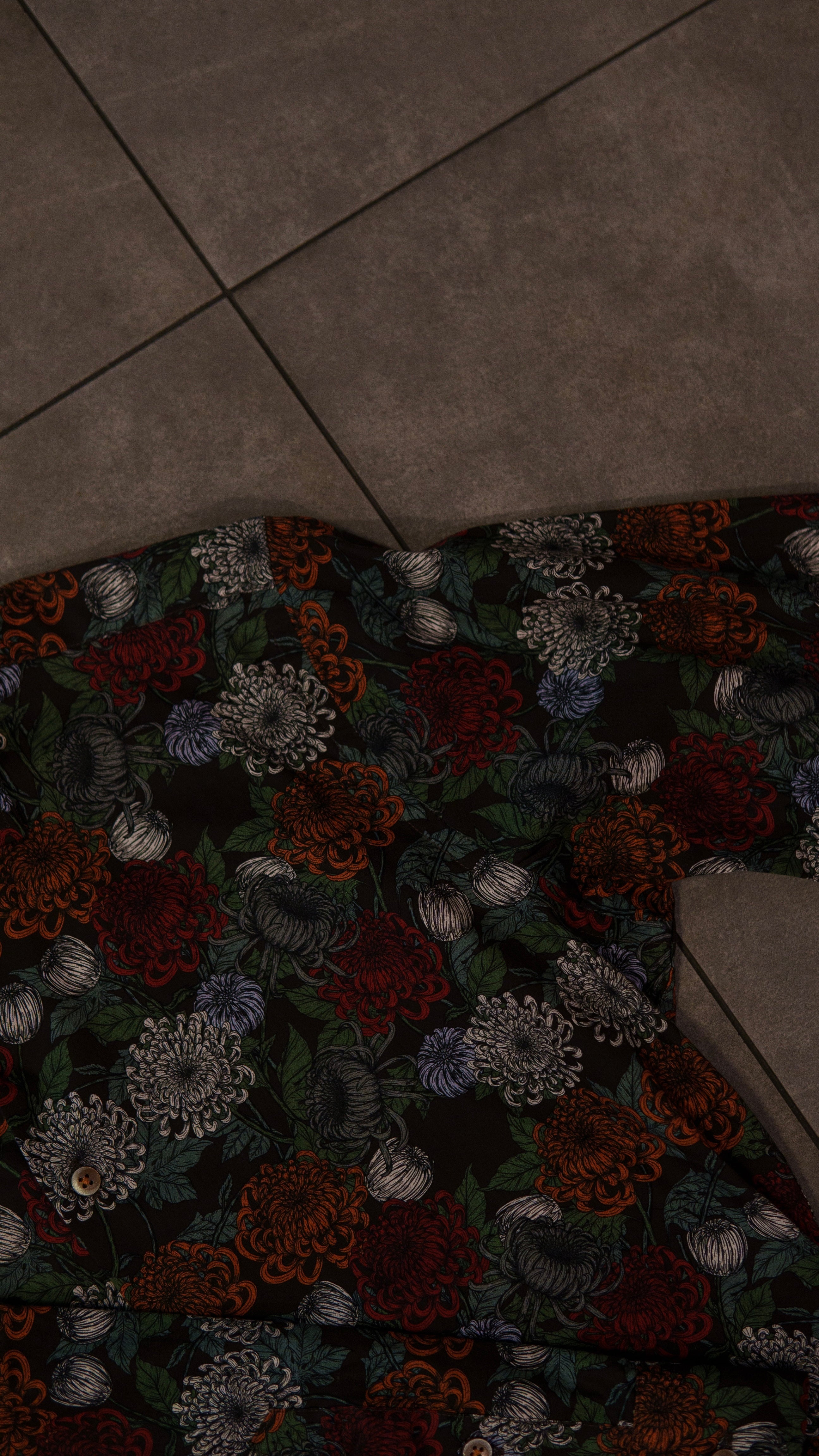 Men’s Printed Long Sleeve Button Up - Vintage Pond