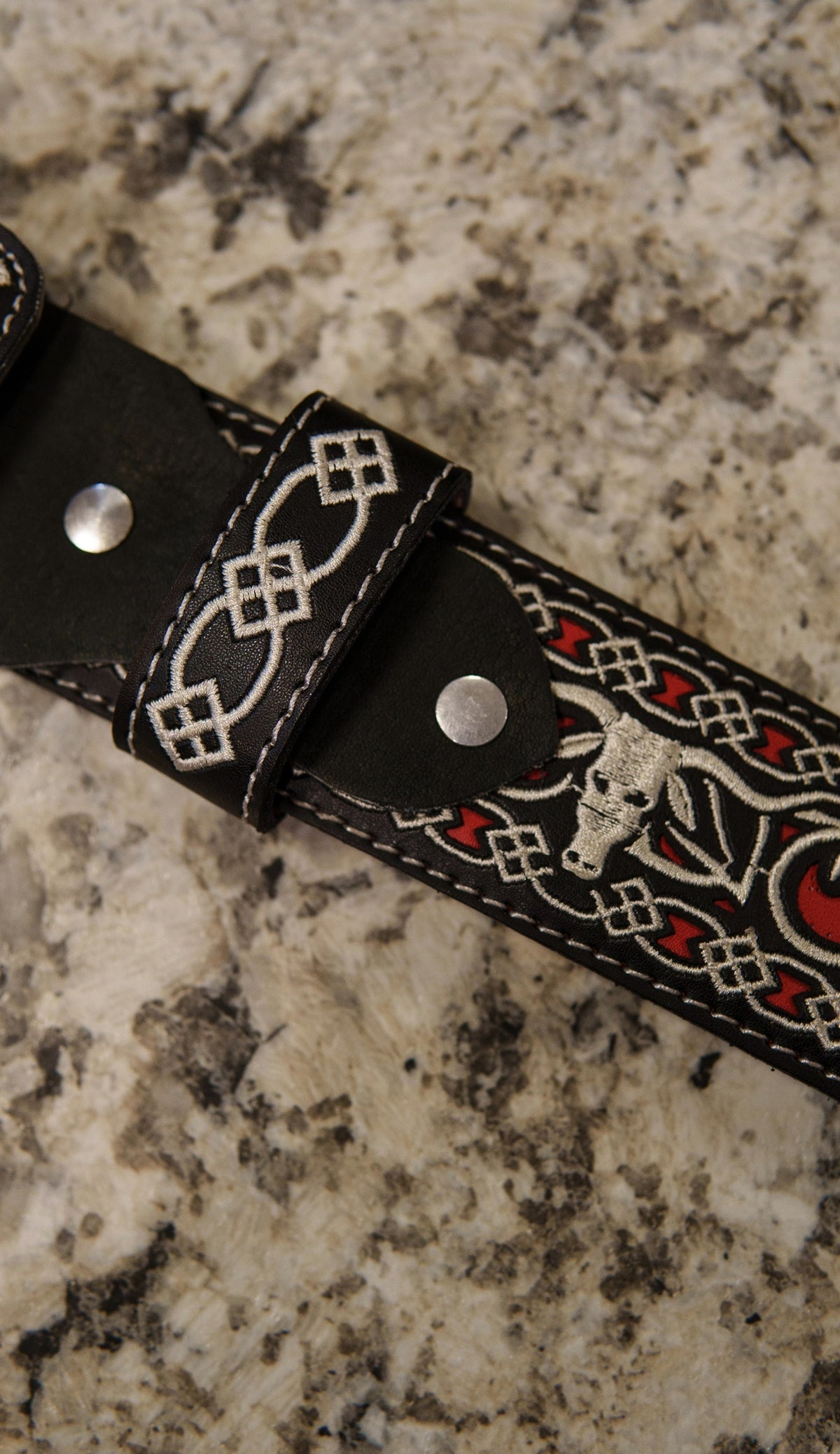 Men’s 2” Belt - Raging Red Stitched Toro