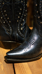 Athiri Ladies Britania Navy Snip Toe Boots
