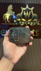 Caiman Belly Square Black Western Belt Buckle