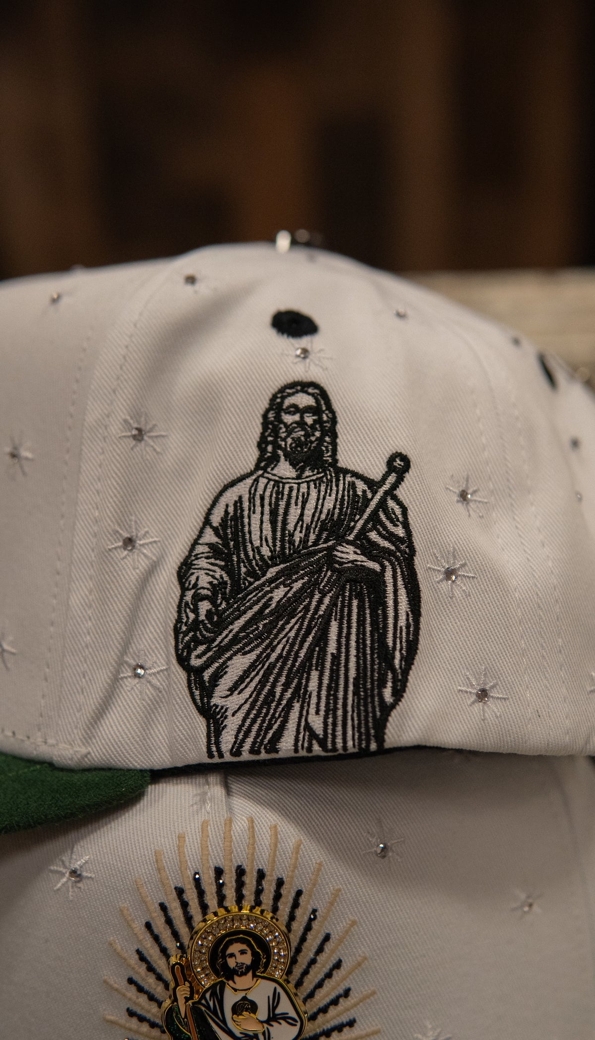 Bigg Boss Snapback Cap San Judas White Chrystal