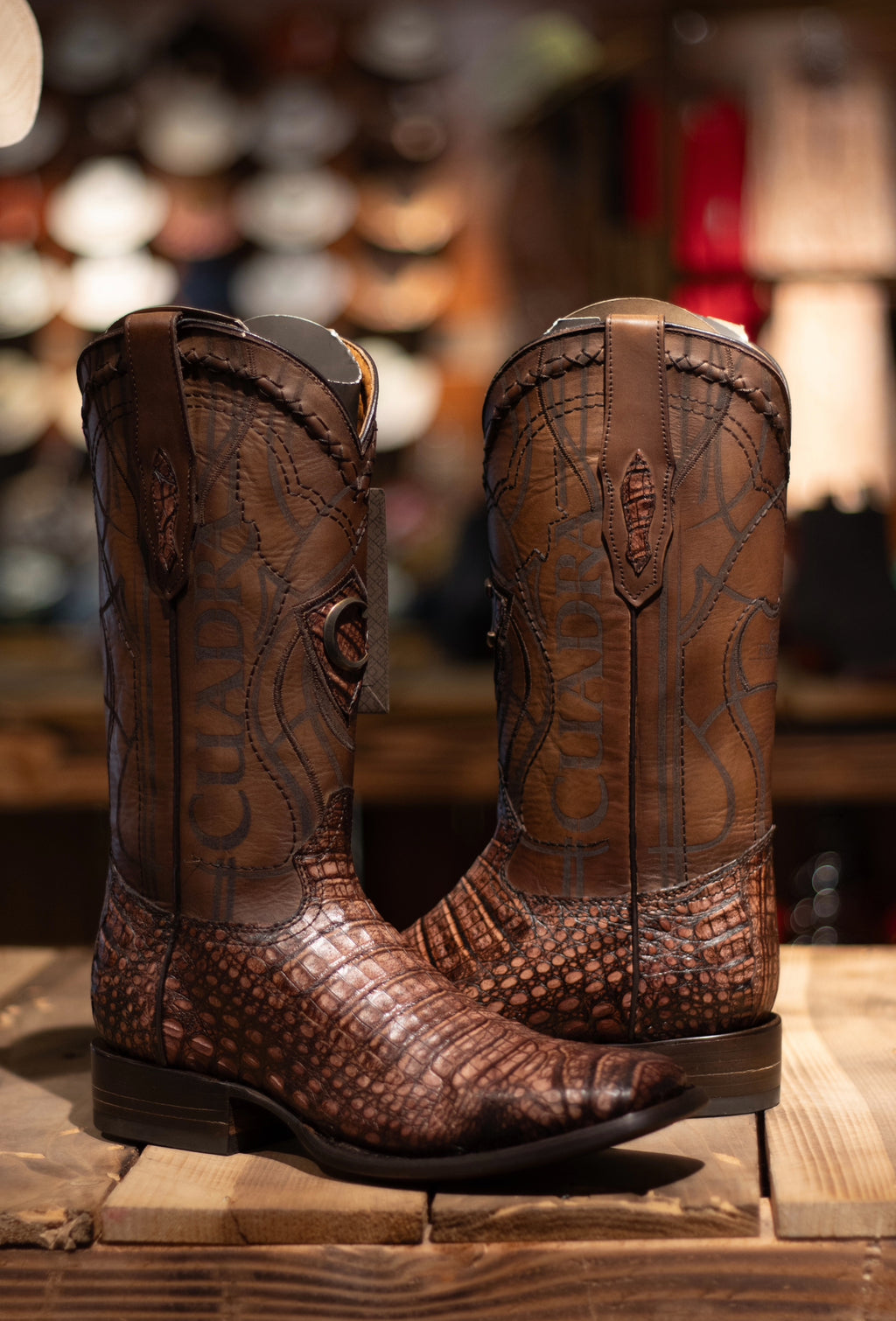 Cuadra - Caiman Belly Lumber Hueso Square Toe 1E1OFY