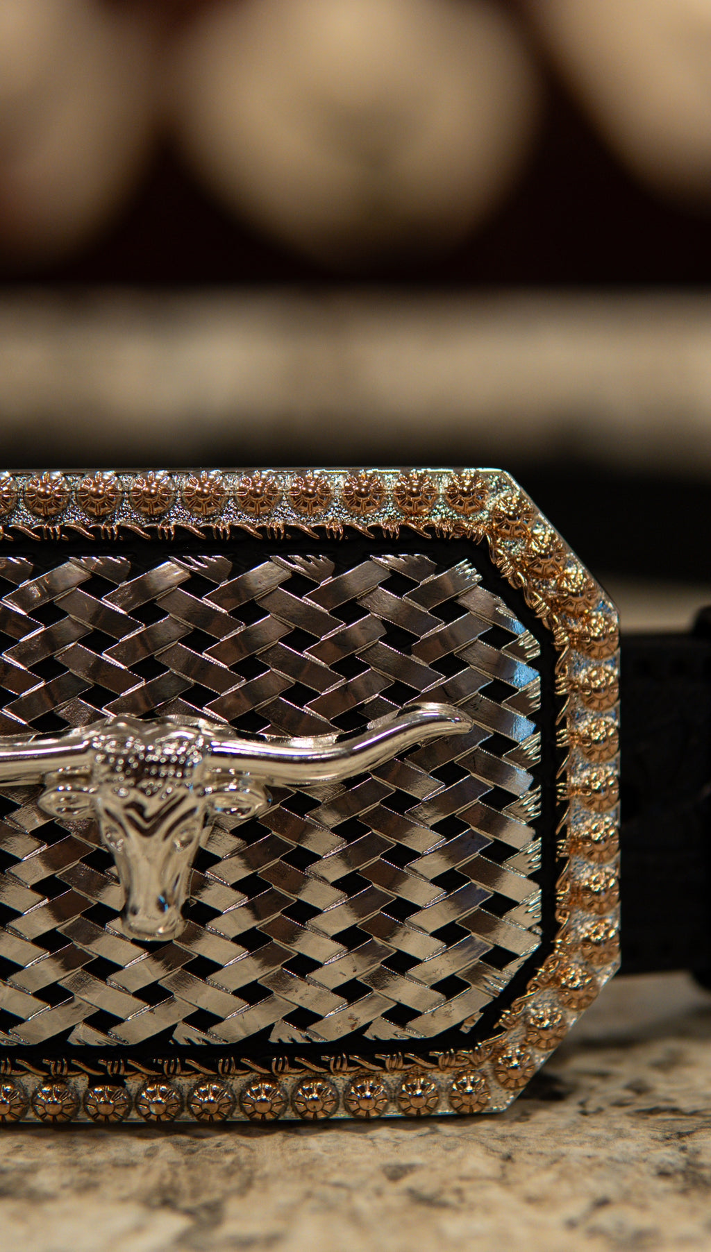 Long Horn Billet Square Western Buckle