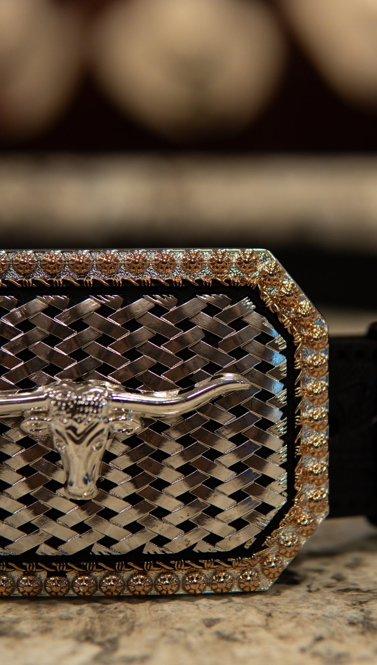 Long Horn Billet Square Western Buckle