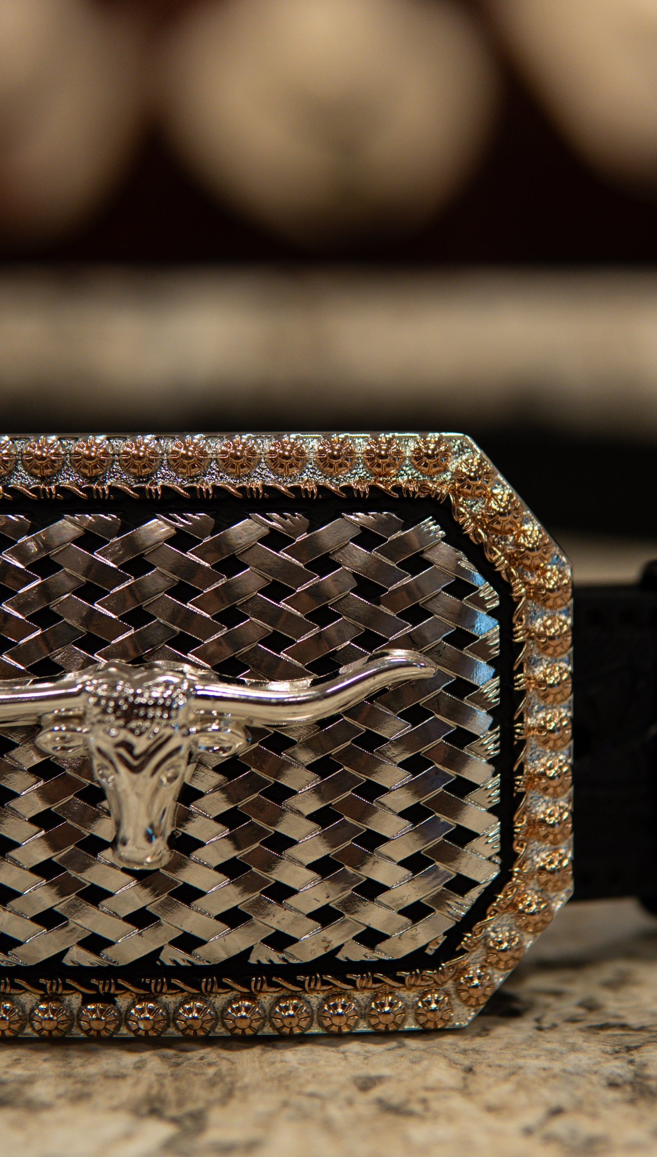 Long Horn Billet Square Western Buckle