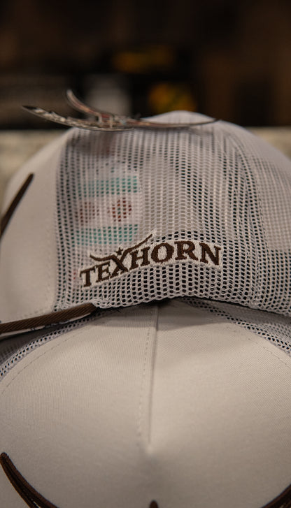 Tex Horn Snapback Cap Brown Map