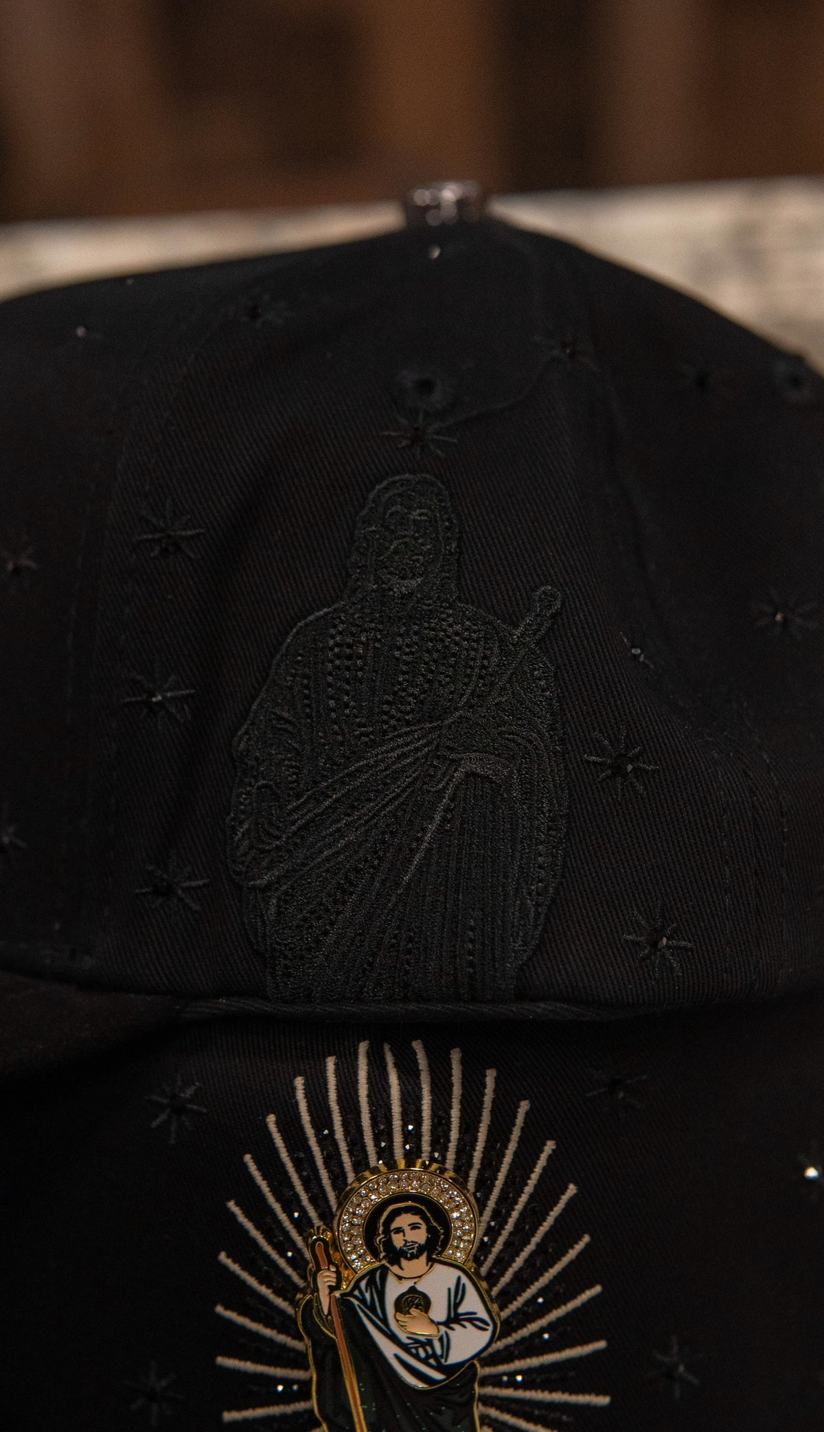 Bigg Boss Snapback Cap San Judas Black Chrystal