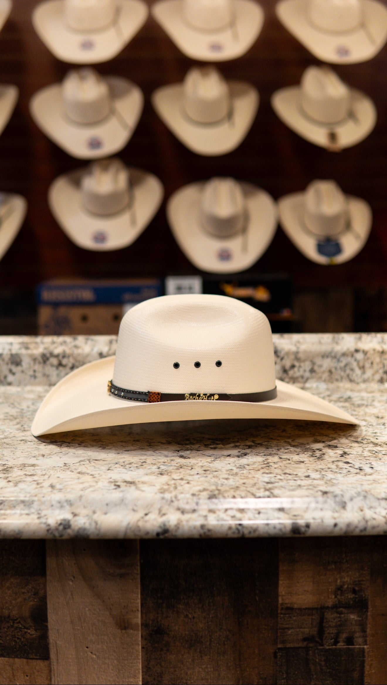 Rocha Hat Sombrero Straw 100X “Ranchero” 4” Brim Hat