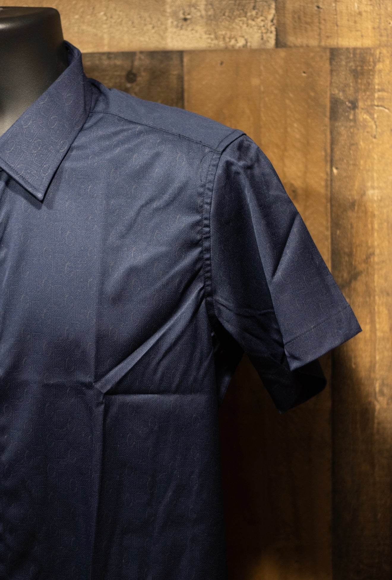 Men’s Short Sleeve Button Up - Navy