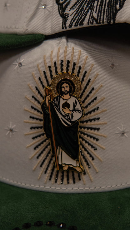 Bigg Boss Snapback Cap San Judas White Chrystal