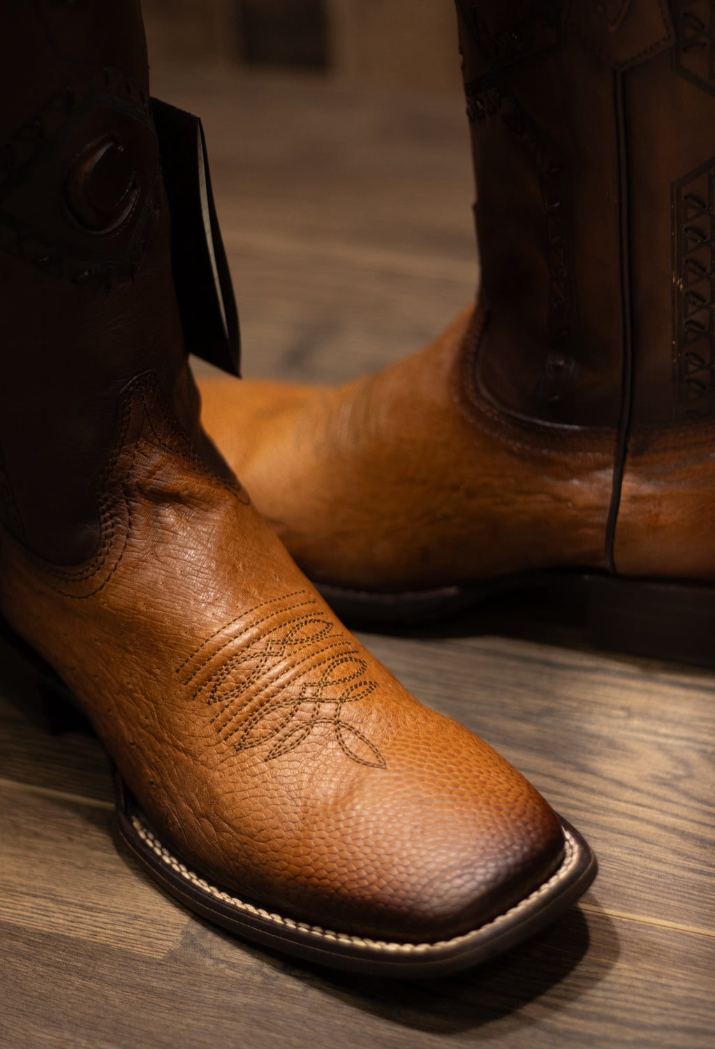 Cuadra - Panza De Avestruz Flame Miel Square Toe