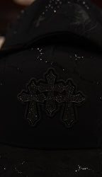 Kevin Hats Snapback Cap Black Crosses / Cruzes Negra