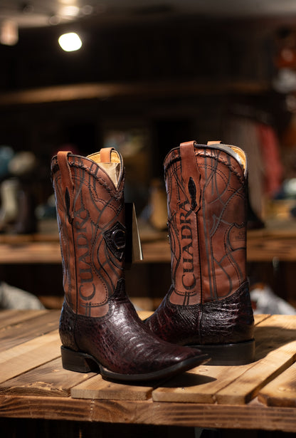Cuadra - Caiman Belly Black Cherry Square Toe 3Z1OFY