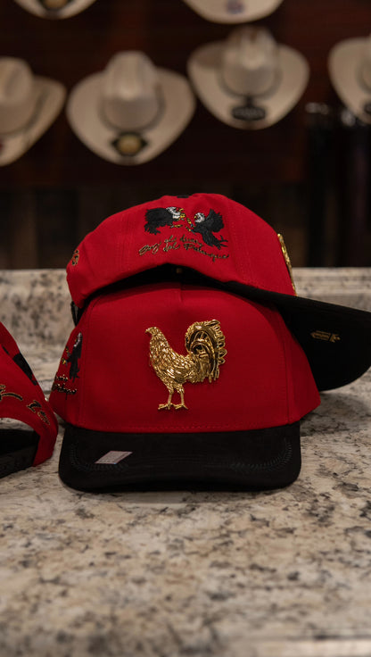 Bigg Boss Snapback Cap Golden Gallo Red