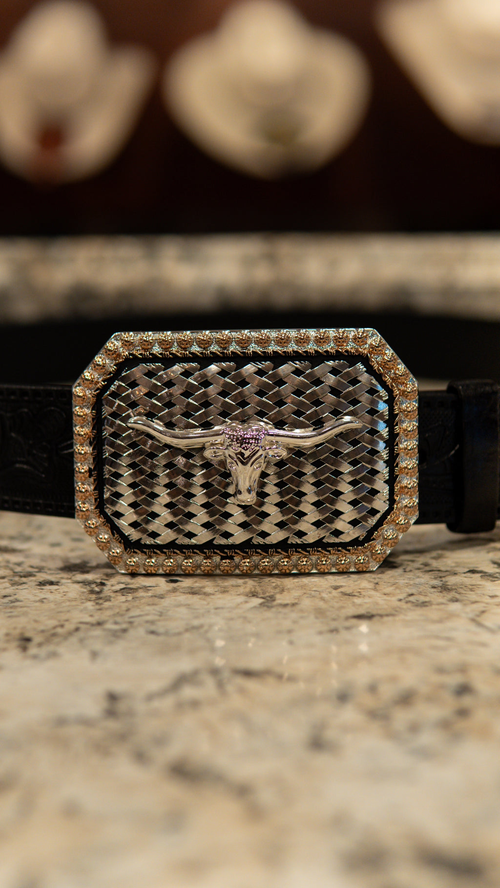 Long Horn Billet Square Western Buckle