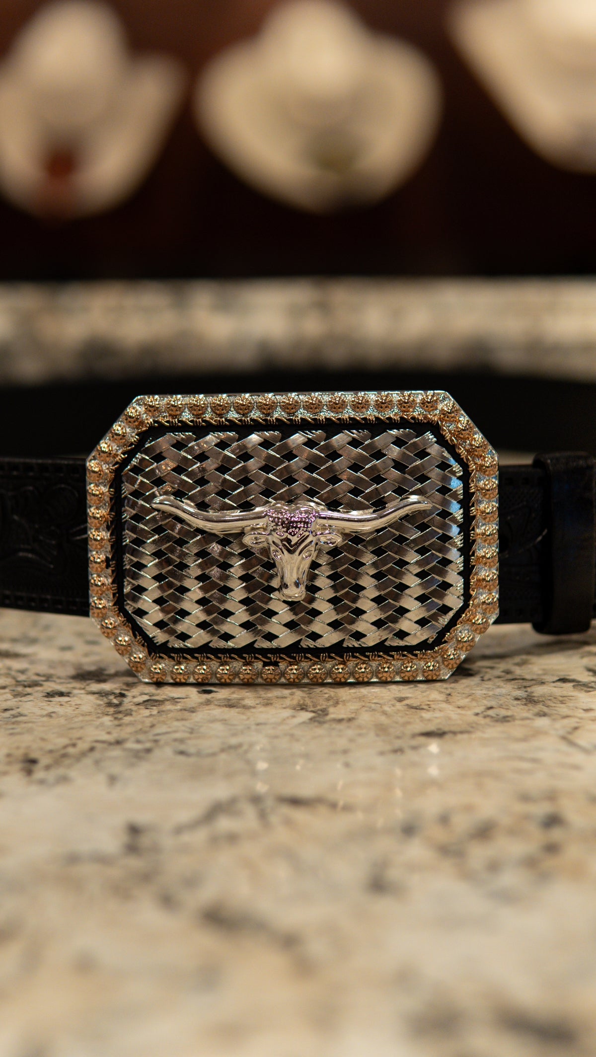 Long Horn Billet Square Western Buckle