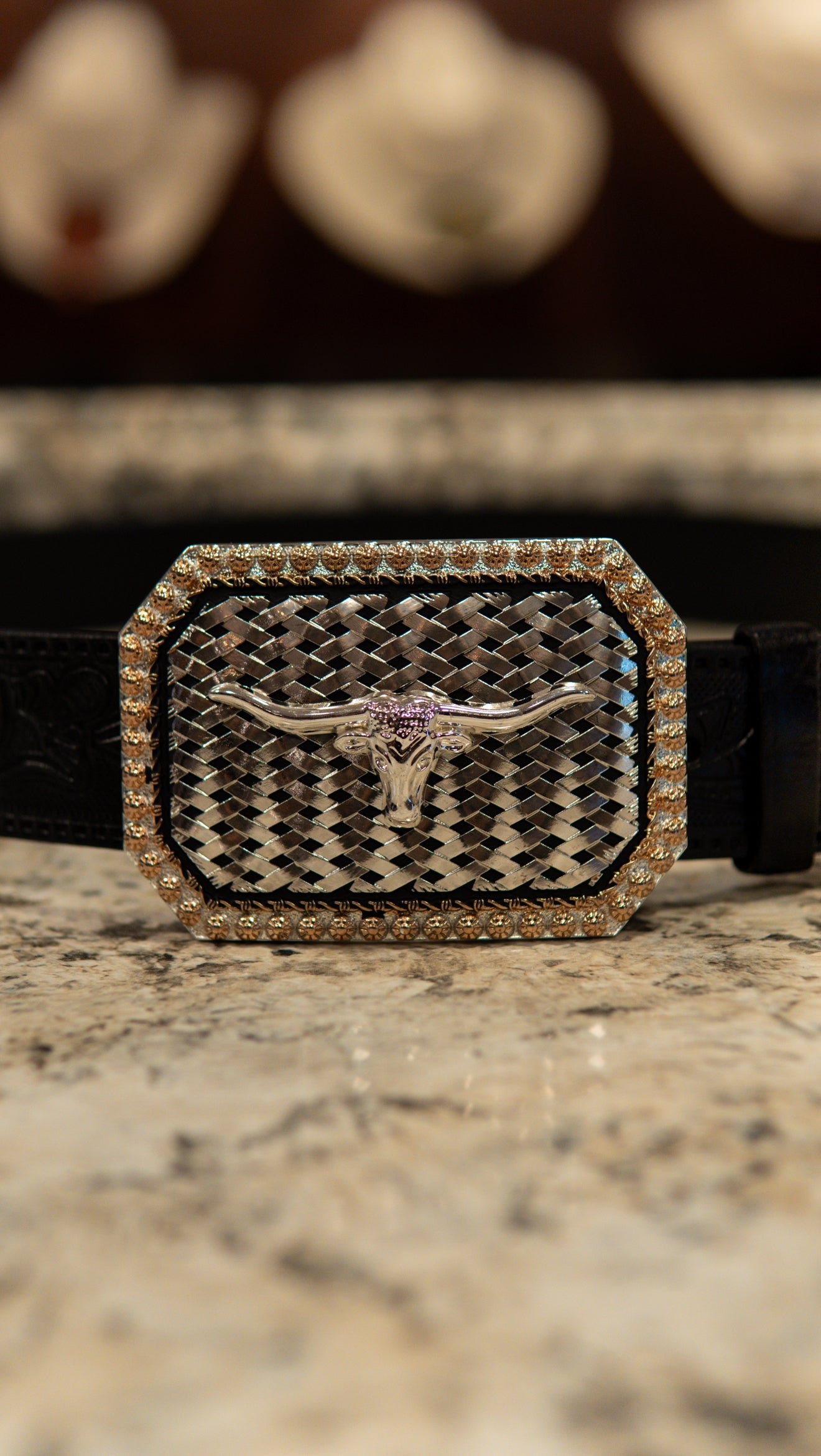 Long Horn Billet Square Western Buckle