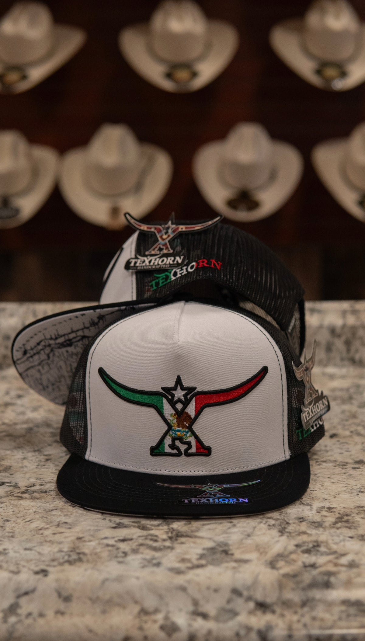 Tex Horn Snapback Cap Mex Map
