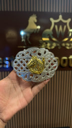Horse Shoe Honeycomb Western Belt Buckle