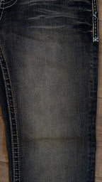 Men's Slim Straight Static Blue Jeans 7WBS