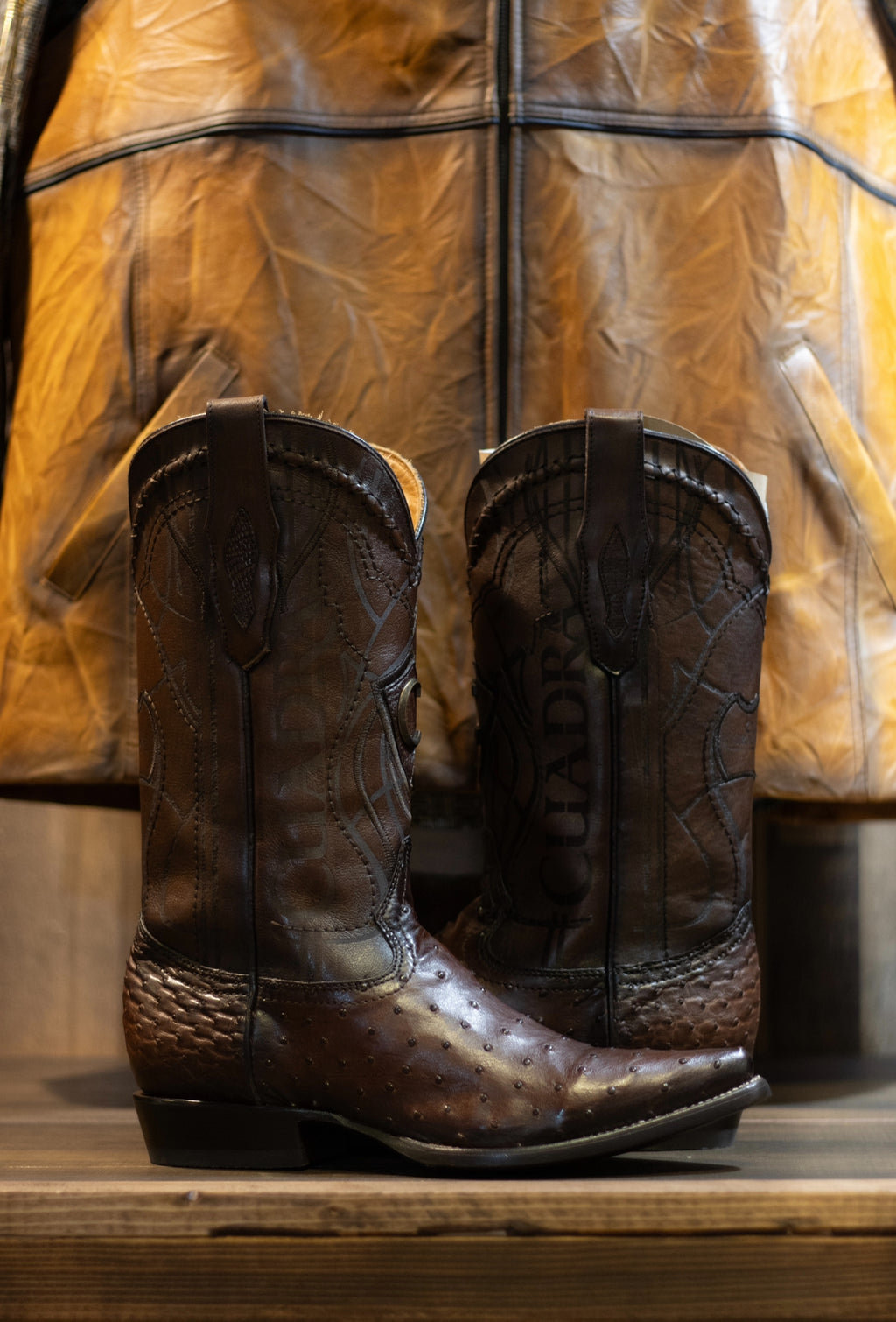 Cuadra - Avestruz Flame Cafe Snip Toe B21OA1