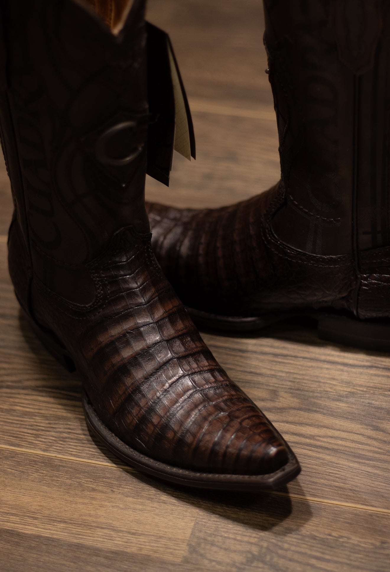 Cuadra - Caiman Belly Lumber Moka Snip Toe