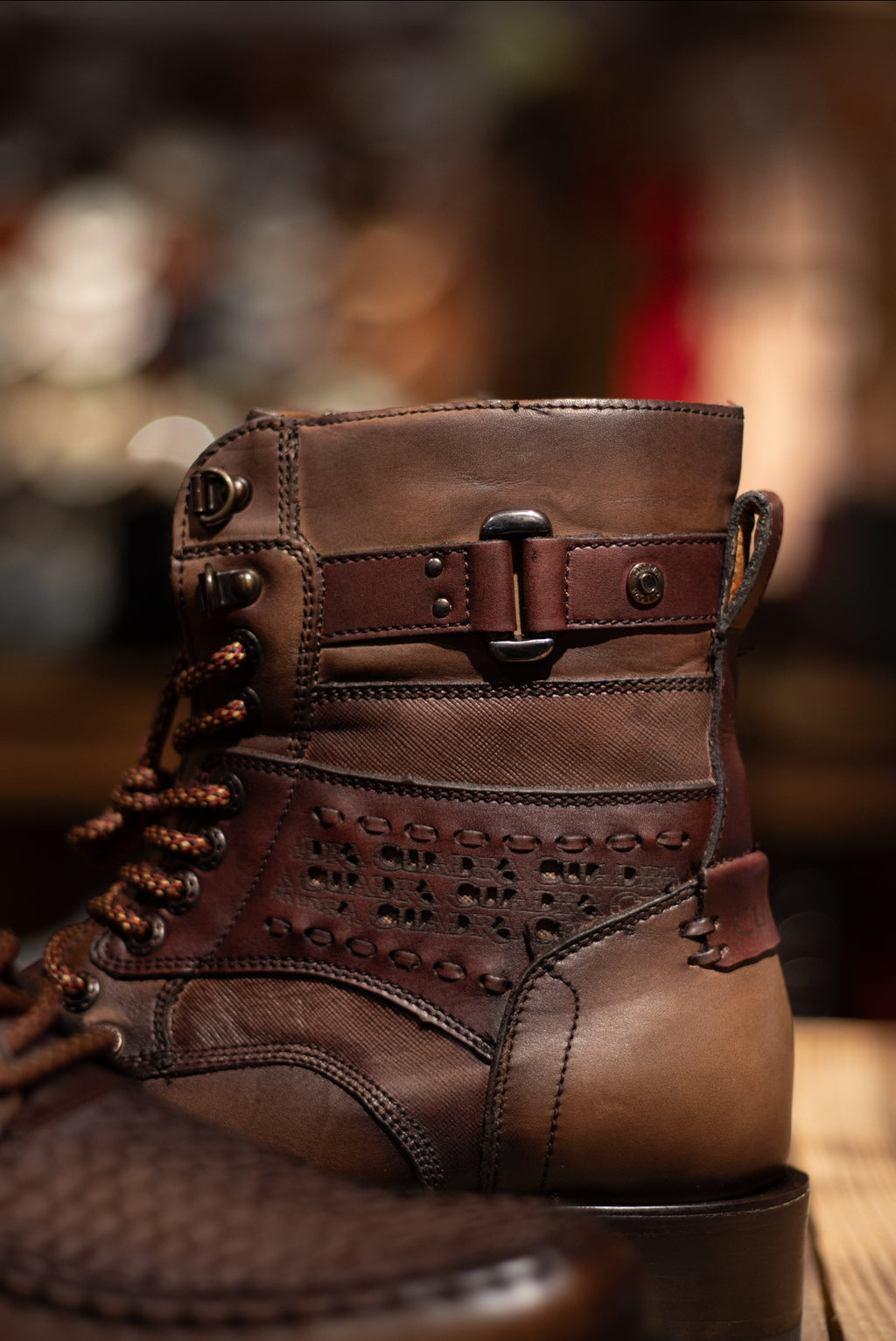 Cuadra - Pez Coffee Lace Up Round Toe 4D07MH