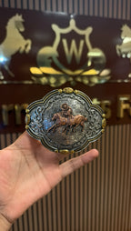 Horse Hearding Soft Western Belt Buckle