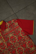 Men’s Polo Button Up - Roman Fire