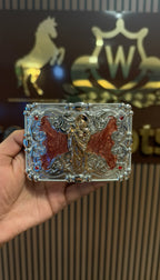 San Judas Redalesent Square Western Buckle